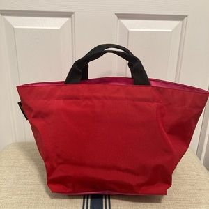Herve Chapelier nylon tote handbag red and pink